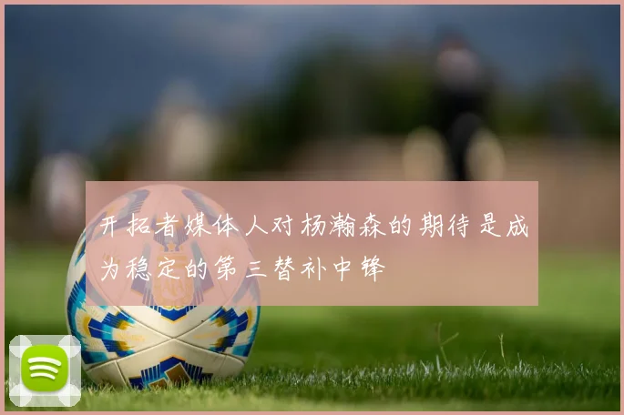 开拓者媒体人对杨瀚森的期待是成为稳定的第三替补中锋